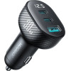 Joyroom JR-CCD04 30W 2x USB-C USB-A Car Charger With Display - Black - (Joyroom JR-CCD04 30W 2A1C Digital Display Car Charger)