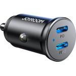 Joyroom JR-CCN06 30W 2x USB-C Mini Car Charger Metal - Black - (Joyroom JR-CCN06 30W 2C Mini Metal Car Charger)