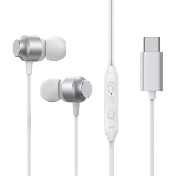 Joyroom JR-EC06 USB-C in-Ear Headphones - Silver - (JR-EC06 Silver)