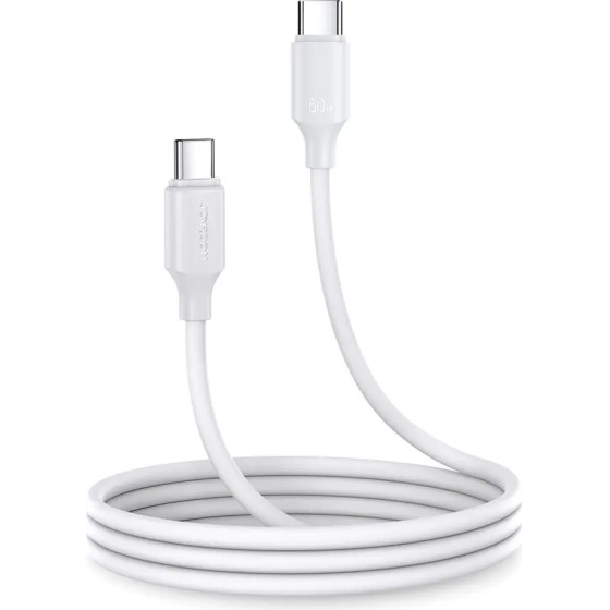 Joyroom Long-Lasting Series A9 USB-C / USB-C Pd Qc Cable 60W 3A 1m - White - (S-CC060A9 1m white)