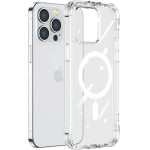 Joyroom Magnetic Defender Magnetic Case For Iphone 14 Pro Max Armored Cover With Hooks Stand Clear (Magsafe Compatible) - (JR-14H8)