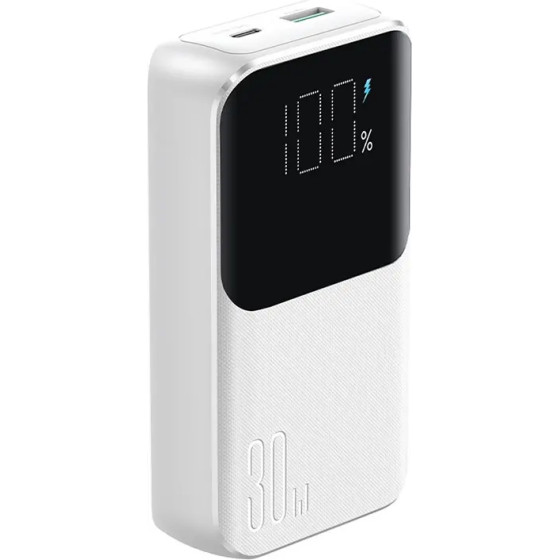 Joyroom Mini Power Bank With built-In Cables JR-PBC06 30W 10000mAh - White - (Joyroom Jr PBC06 30W Mini Power Bank With Dual Cables 10000mAh White)