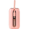 Joyroom Mini Powerbank 10000mAh Colorful Series 22.5W With 2 built-In Usb C And Lightning Cables Pink (JR-L012) - (Joyroom L012 Colorful Series 22.5W Mini Power Bank With Dual Cables 10000mAh Pink)