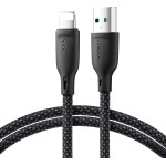 Joyroom Multi-Color Series S-A34 USB-A / Lightning 3A Cable 1m - Black - (Joyroom SA34-AL3 Multi-Color Series 3A Fast Charging Data Cable (USB-A To Lightning) 1m Black)