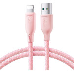 Joyroom Multi-Color Series S-A34 USB-A / Lightning 3A Cable 1m - Pink - (Joyroom SA34-AL3 Multi-Color Series 3A Fast Charging Data Cable (USB-A To Lightning) 1m Pink)