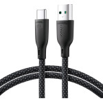 Joyroom Multi-Color Series S-A34 USB-A / USB-C Cable 100W 1m - Black - (Joyroom SA34-AC6 Multi-Color Series 100W Fast Charging Data Cable (USB-A To Type-C) 1m Black)