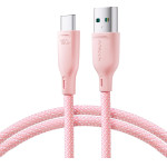 Joyroom Multi-Color Series S-A34 USB-A / USB-C Cable 100W 1m - Pink - (Joyroom SA34-AC6 Multi-Color Series 100W Fast Charging Data Cable (USB-A To Type-C) 1m Pink)