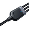 Joyroom Multi-Use Series S-A18 3in1 USB-A - Lightning / USB-C / Micro Usb Cable 0.3m - Black - (Joyroom S-1T3018A18 Multi-Use Series 3.5AUSB-AtoLightning+Type-C+Micro3-in-1DataCable0.3m Black)