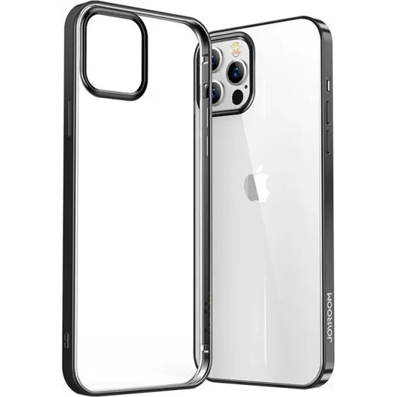 Joyroom New Beautiful Series Ultra Thin Case With Electroplated Frame For Iphone 12 Mini Black (JR-BP794) - (Joyroom JR-BP794 New Beautiful Series Plating Phone Case iP12mini-5.4iNch black)