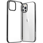 Joyroom New Beautiful Series Ultra Thin Case With Electroplated Frame For Iphone 12 Pro Max Black (JR-BP796) - (Joyroom JR-BP796 New Beautiful Series Plating Phone Case iP12 Pro Max-6.7iNch black)