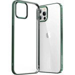 Joyroom New Beautiful Series Ultra Thin Case With Electroplated Frame For Iphone 12 Pro Max Green (JR-BP796) - (Joyroom JR-BP796 New Beautiful Series Plating Phone Case iP12 Pro Max-6.7iNch green)