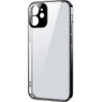 Joyroom New Beauty Series Ultra Thin Case With Electroplated Frame For Iphone 12 Mini Black (JR-BP741) - (Joyroom JR-BP741 New Beauty Series Plated Phone Case Processing Holes iP12mini-5.4iNch black)