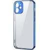 Joyroom New Beauty Series Ultra Thin Case With Electroplated Frame For Iphone 12 Pro dark-Blue (JR-BP743) - (Joyroom JR-BP743 New Beauty Series Plated Phone Case Processing Holes iP12 Pro-6.1iNch blue)