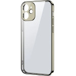 Joyroom New Beauty Series Ultra Thin Case With Electroplated Frame For Iphone 12 Pro Golden (JR-BP743) - (Joyroom JR-BP743 New Beauty Series Plated Phone Case Processing Holes iP12 Pro-6.1iNch gold)