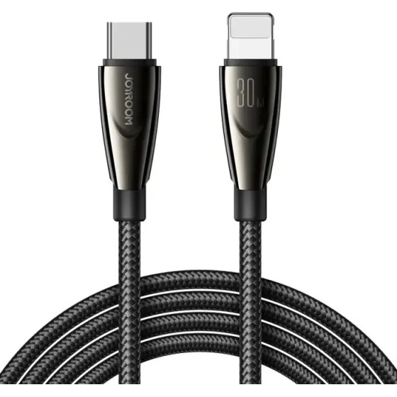 Joyroom Pioneer Series SA31-CL3 USB-C / Lightning 30W 1.2m Cable - Black - (Joyroom SA31-CL3 Pioneer Series 30W Fast Charging Data Cable (Type-C To Lightning) 1.2m Black)