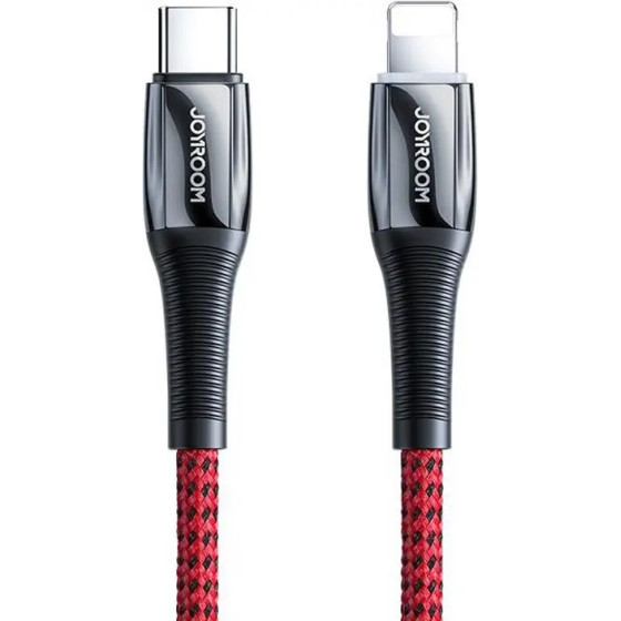 Joyroom S-1224K2 USB-C / Lightning Pd Cable 20W 2.4A 1.2m - Red - (Joyroom S-1224K2 Type-C To Lightning Fast Charging Cable 1.2M Red)