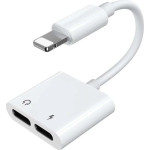 Joyroom S-Y104 Headphone Lightning / 2x Lightning Adapter - White - (Joyroom S-Y104 Ben Series Double Lightning Adapter white)