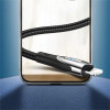 Joyroom Sharp Series S-M411 USB-A / Lightning 3A Cable 1.2m With Charging Indicator - Black - (S-M411-1,2m Lightning black)