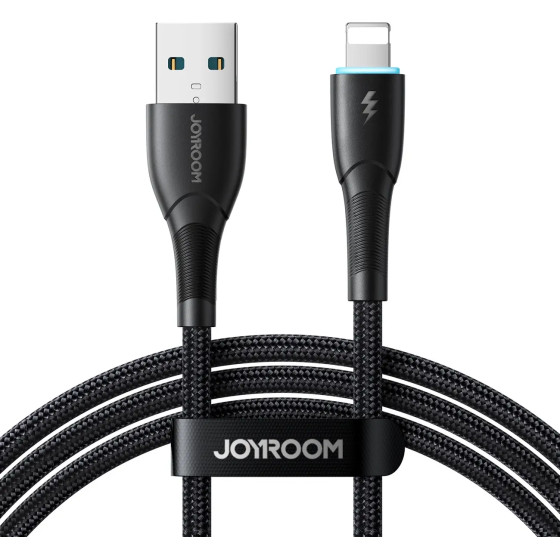 Joyroom Starry Series SA32-AL3 3A USB-A / Lightning Cable 1m - Black - (Joyroom SA32 AL3 Starry Series 3A Fast Charging Data Cable (Usb A To Lightning) 1m Black)