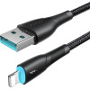 Joyroom Starry Series SA32-AL3 3A USB-A / Lightning Cable 1m - Black - (Joyroom SA32 AL3 Starry Series 3A Fast Charging Data Cable (Usb A To Lightning) 1m Black)