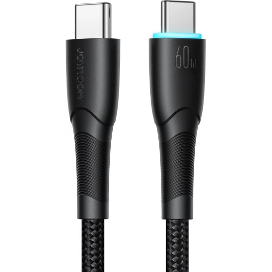 Joyroom Starry Series SA32-CC3 USB-C / USB-C Cable 60W 1m - Black - (Joyroom SA32 CC3 Starry Series 60W Fast Charging Data Cable (Type C To Type C) 1m Black)