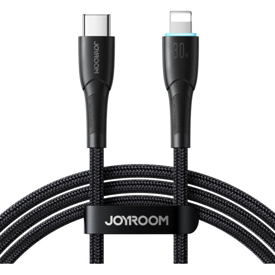 Joyroom Starry Series SA32-CL3 30W USB-C / Lightning Cable 1m - Black - (Joyroom SA32 CL3 Starry Series 30W Fast Charging Data Cable (Type C To Lightning) 1m Black)