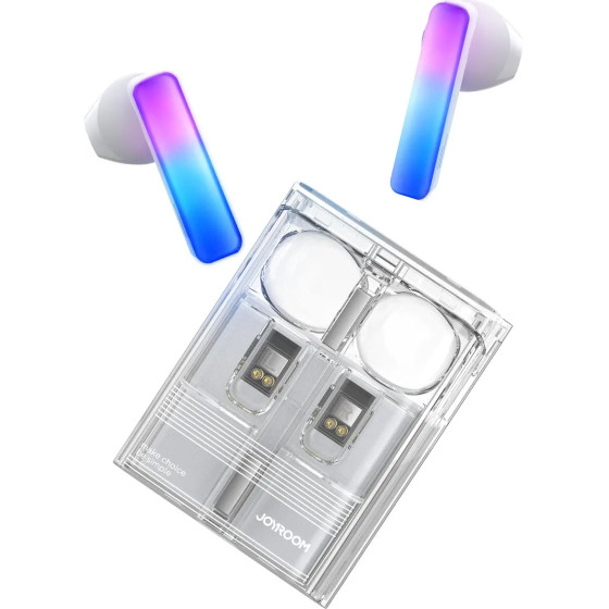 Joyroom Tws JR-TC1 Icelens Series Wireless Headphones With Led Lights - White - (JR-TC1_W)
