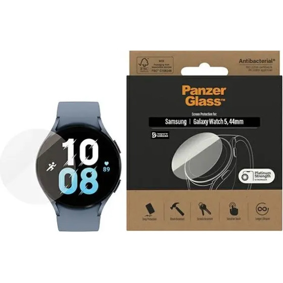 PanzerGlass Antibacterial Screen Protector for Samsung Galaxy Watch Classic 5 44 mm - (PAN000416-0)