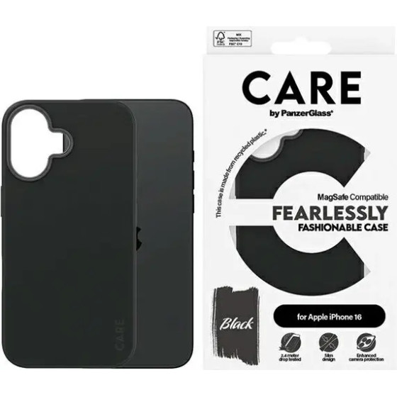 PanzerGlass CARE by Fashion Case iPhone 16 6.1 black/black MagSafe 1377 - (PAN000875-0)
