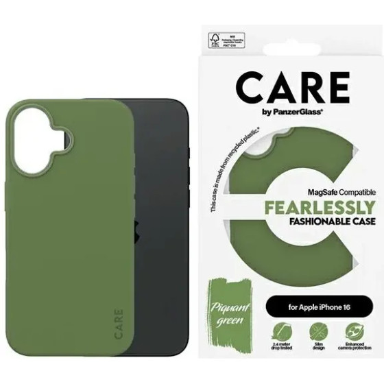 PanzerGlass CARE by Fashion Case iPhone 16 6.1 green/green MagSafe 1385 - (PAN000886-0)
