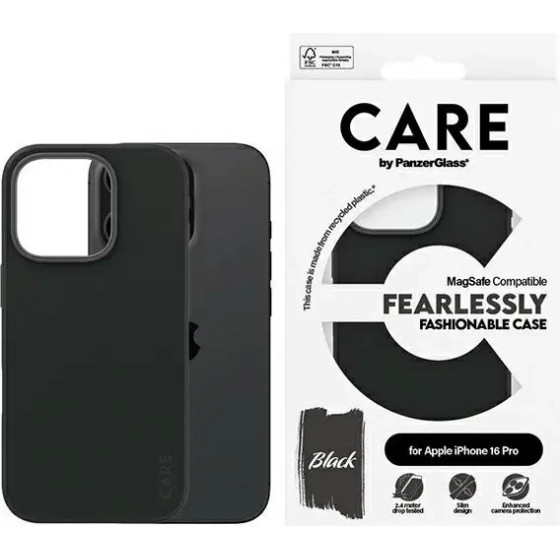 PanzerGlass CARE by Fashion Case iPhone 16 Pro 6.3 black/black MagSafe 1378 - (PAN000882-0)