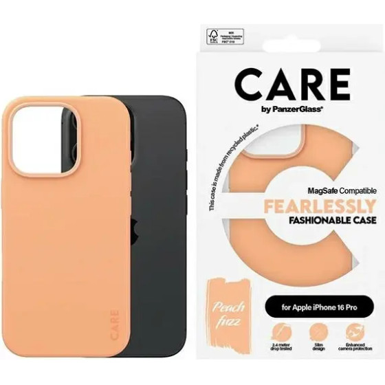 PanzerGlass CARE by Fashion Case iPhone 16 Pro 6.3 Peachy MagSafe 1390 - (PAN000889-0)