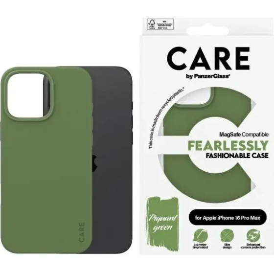 PanzerGlass CARE by Fashion Case MagSafe for iPhone 16 Pro Max - Green - (PAN000902-0)