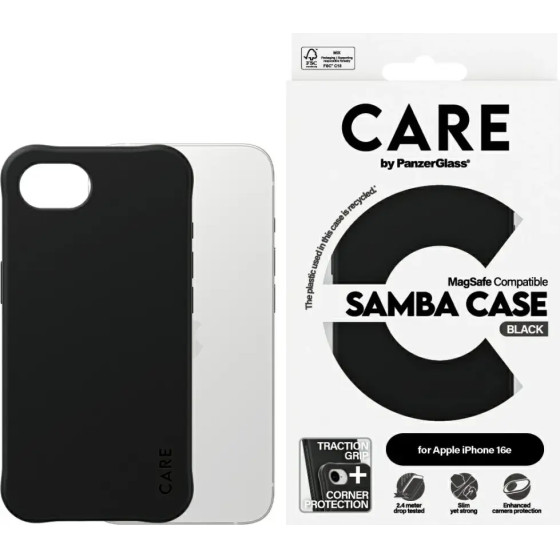 PanzerGlass CARE by Fashion MagSafe iPhone 16e Case - Black - (PAN001122-0)