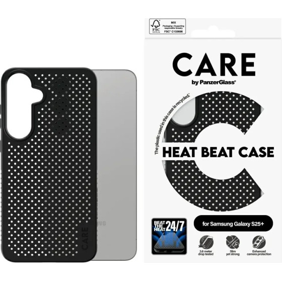 PanzerGlass CARE by Feature Heat Beat Case for Samsung Galaxy S25+ - Black - (PAN001043-0)