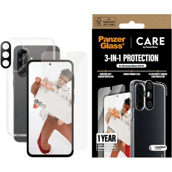 PanzerGlass CARE by Flagship 3in1 Case+Glass+Lens for Samsung Galaxy A56 5G - transparent - (PAN000999-0)