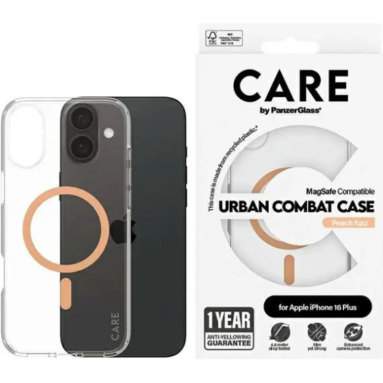PanzerGlass CARE by Flagship Case iPhone 16 Plus 6.7 peach/peachy MagSafe 1375 - (PAN000779-0)