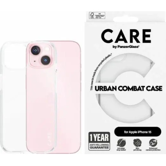 PanzerGlass CARE by Urban Combat Case for iPhone 15 - transparent - (PAN000743-0)