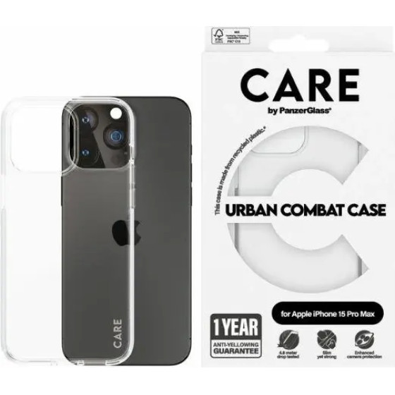PanzerGlass CARE by Urban Combat Case for iPhone 15 Pro Max - Clear - (PAN000746-0)