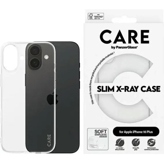PanzerGlass CARE by X-Ray Soft Basic Case iPhone 16 Plus 6.7 transparent 1443 - (PAN000873-0)