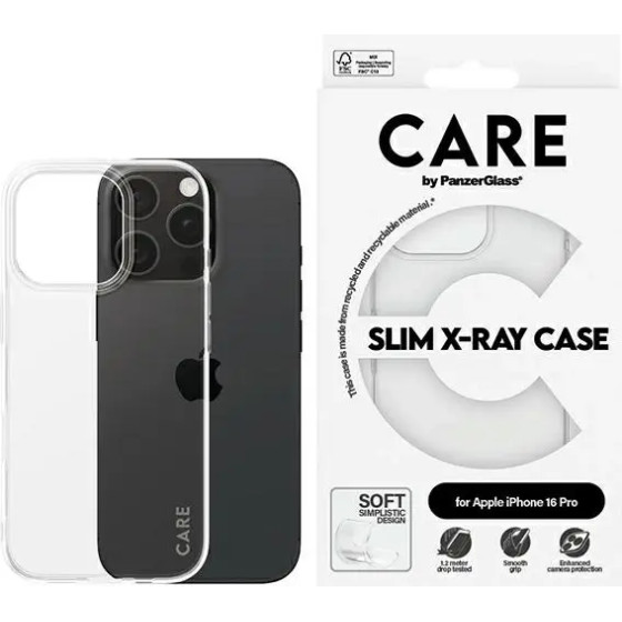 PanzerGlass CARE by X-Ray Soft Basic Case iPhone 16 Pro 6.3 Clear/Transparent 1442 - (PAN000870-0)