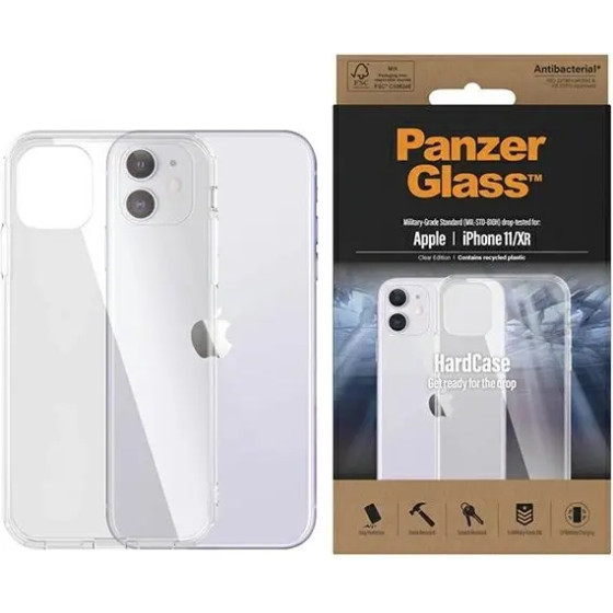 PanzerGlass ClearCase Antibacterial Military Grade Certified Case for iPhone 11 / XR - Transparent - (PAN000459-0)