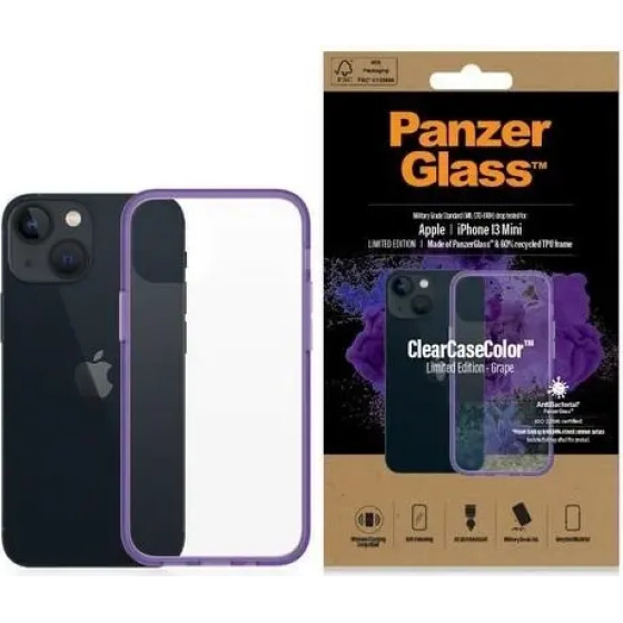 PanzerGlass ClearCase antibacterial Military Grade certified case for iPhone 13 mini - transparent purple - (PAN000300-0)