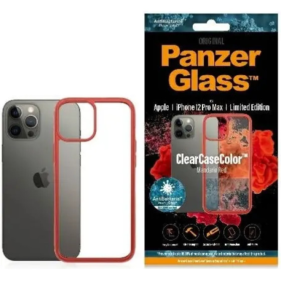 PanzerGlass ClearCase case for iPhone 12 Pro Max - transparent and red - (PAN000174-0)