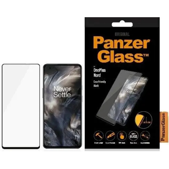 PanzerGlass E2E Super+ tempered glass for OnePlus Nord - with black frame - (PAN000120-0)