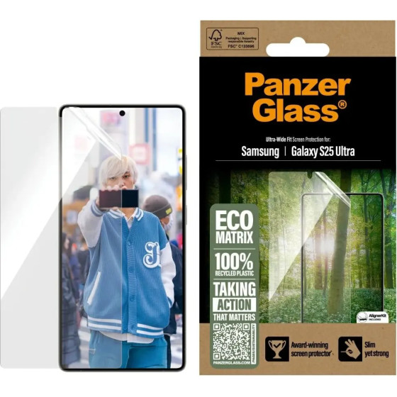 PanzerGlass Eco Matrix Ultra-Wide Fit Tempered Glass for Samsung Galaxy S25 Ultra - (PAN001060-0)