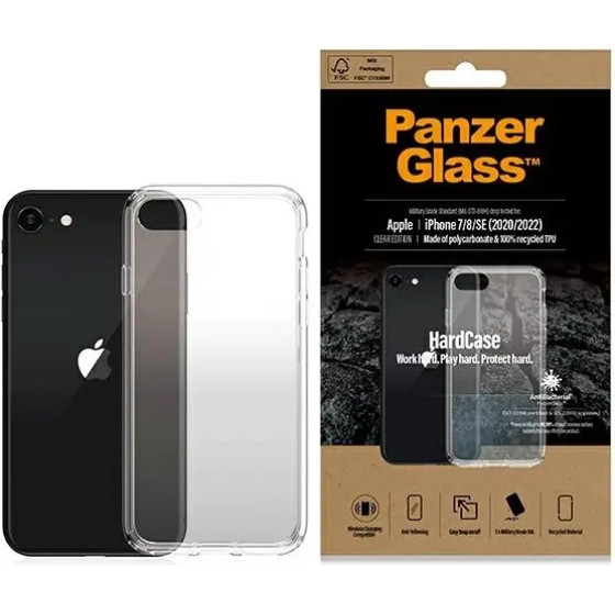 PanzerGlass HardCase antibacterial Military Grade certified case for iPhone SE 2022 / SE 2020 / 7 / 8 - transparent - (PAN000436-0)