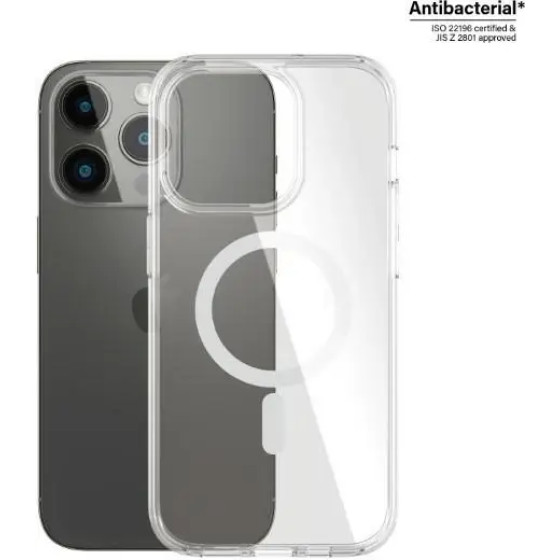 PanzerGlass HardCase with MagSafe Antibacterial Military Grade Certified Case for iPhone 14 Pro - Transparent - (PAN000410-0)