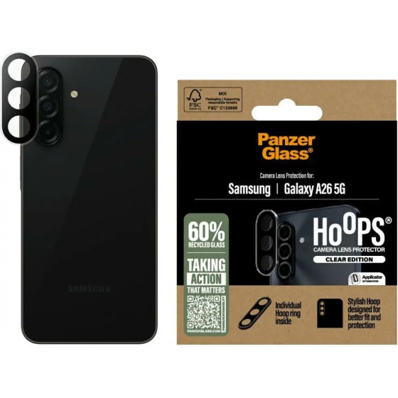 PanzerGlass Hoops Lens Protector Tempered Glass for Samsung Galaxy A26 5G - Clear - (PAN001040-0)