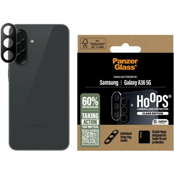PanzerGlass Hoops Lens Protector Tempered Glass for Samsung Galaxy A36 5G - Clear - (PAN001026-0)